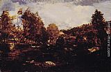 Theodore Rousseau Canvas Paintings - L'etude des Marais de Tiffauge en Vendee